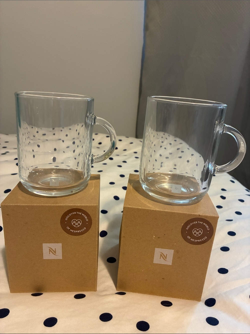 Nespresso Clear Glass Mugs - Transparent Set of 2